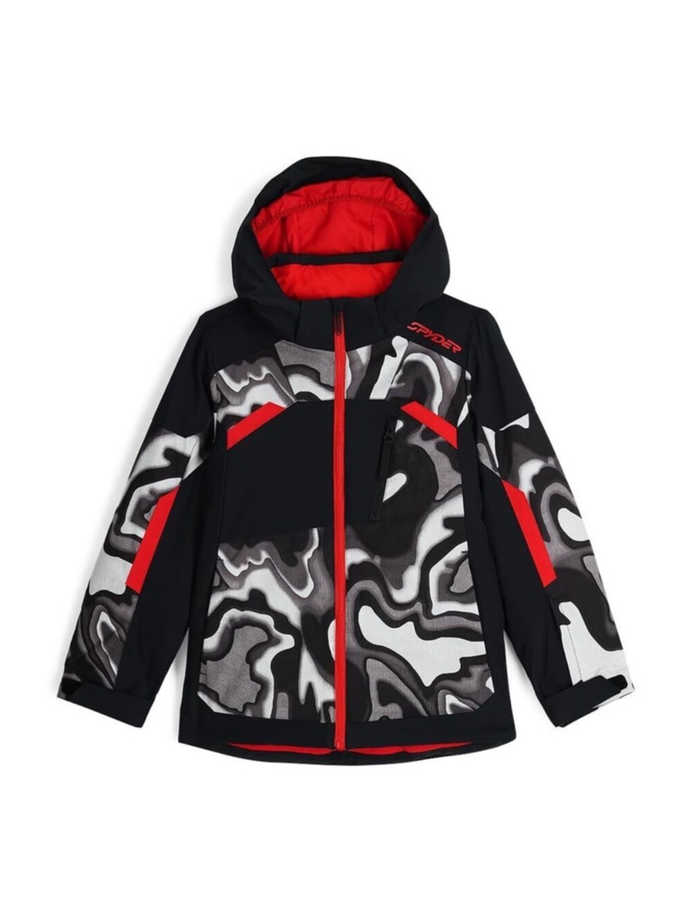 Spyder Boys Leader Jacket, Black Combo, 14